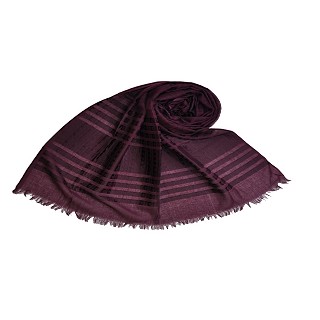 Stripes and Patches Embroidered Hijab - Purple